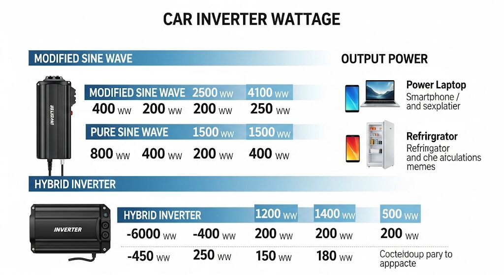 自動車のインバーターは何ワットまで使えますか?