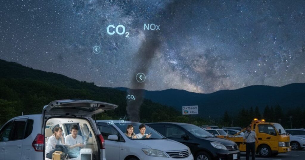 夏の車中泊でエンジンかけっぱなしは危険？マナーと涼しく過ごす対策