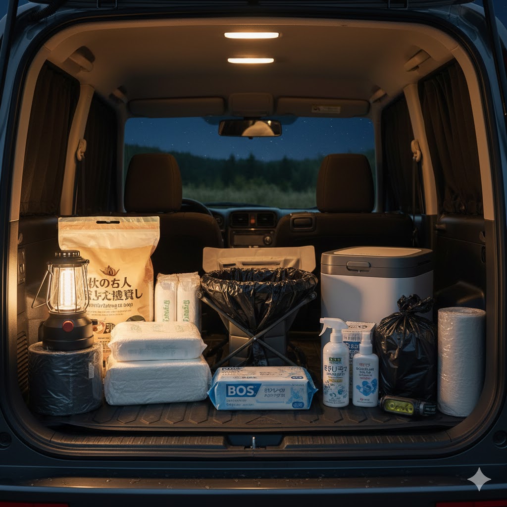 車中泊のトイレを女でも快適にする技